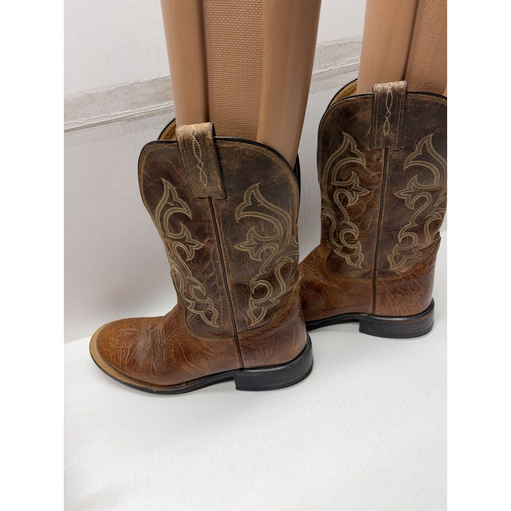 Tony Lama Men's 7941 Cognac Conquistador Leather Western Cowboy Boots Size 9